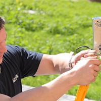 Låsekasse til dør udendørs