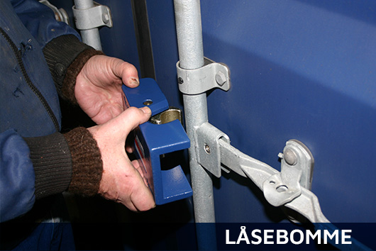 Låsebom til container