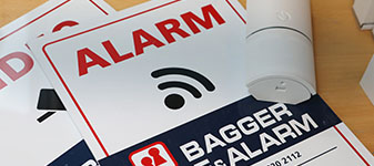 Tyverialarm klistermærker