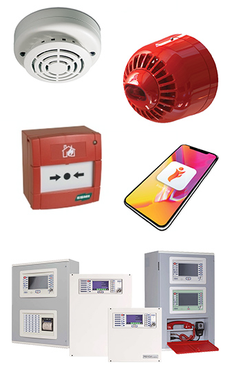 Automatisk brandalarmeringsanlæg Komponenter