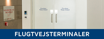Flugtvejsterminal ved nødudgang